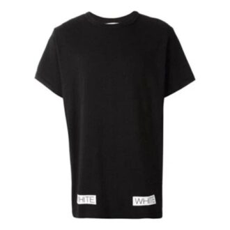 SS21 Bumbac cu imprimeu în dungi, guler rotund, pantaloni scurți, negru