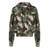 SS21 Camuflaj Imprimare integrală Croială largă Verde
