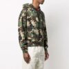 SS21 Camuflaj Imprimare integrală Croială largă Verde