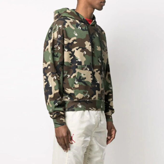 SS21 Camuflaj Imprimare integrală Croială largă Verde