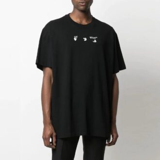 SS21 Casual cu imprimeu alfabetic, mânecă scurtă, pantaloni scurți, negru