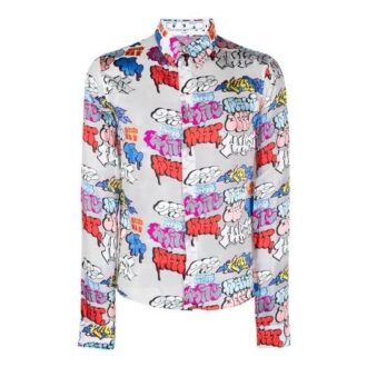 SS21 Cămășă cu mâneci lungi cu imprimeu Graffiti Logo