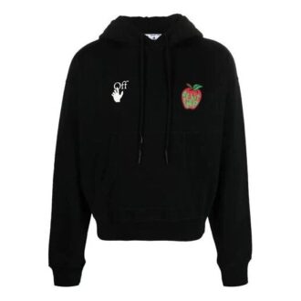 SS21 Cu glugă, cu imprimeu, mâneci lungi, croială lejeră, negru