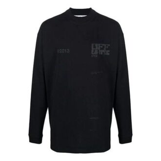 SS21 cu imprimeu logo, mâneci lungi, negru