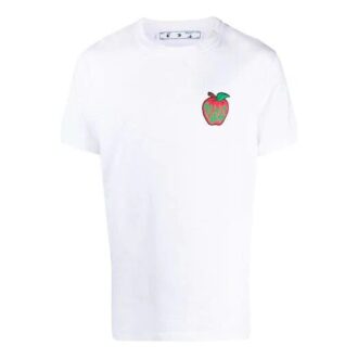 SS21 Cu logo pe piept, guler rotund, pantaloni scurți, versiune standard, alb