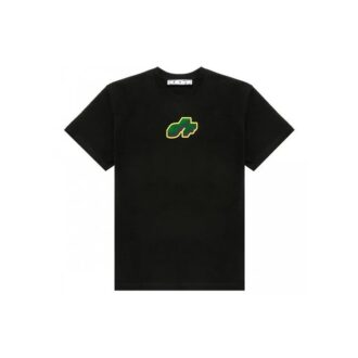 SS21 Green Arrow Cartoon cu mânecă scurtă, croială largă, negru