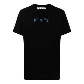 SS21 Imprimare cu logo, mânecă scurtă, croială largă, negru