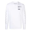 SS21 Imprimare cu model logo Mâneci lungi Versiune slim fit Alb