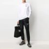 SS21 Imprimare cu model logo Mâneci lungi Versiune slim fit Alb