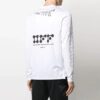 SS21 Imprimare cu model logo Mâneci lungi Versiune slim fit Alb
