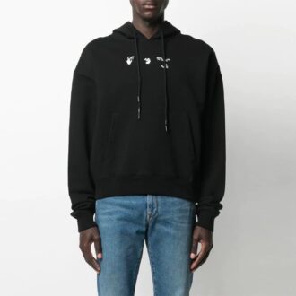 SS21 Imprimeu cu model, croială largă, negru