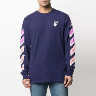 SS21 Logo Arrows imprimat, mâneci lungi, albastru