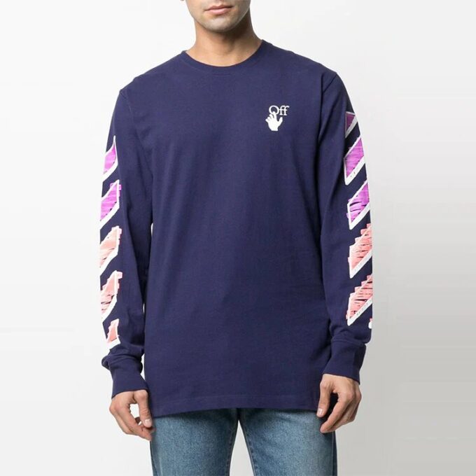 SS21 Logo Arrows imprimat, mâneci lungi, albastru