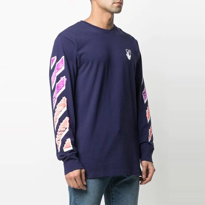 SS21 Logo Arrows imprimat, mâneci lungi, albastru