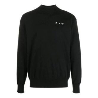 SS21 Logo brodat, model tricotat, versiune neagră