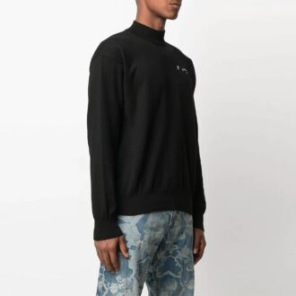 SS21 Logo brodat, model tricotat, versiune neagră