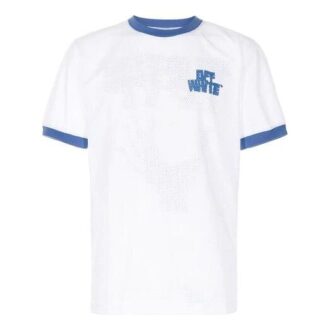 SS21 Logo cu imprimeu alfabetic, mânecă scurtă, croială largă, alb