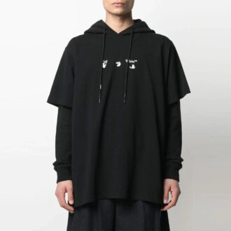 SS21 Logo cu imprimeu cu săgeți, versiune standard, negru