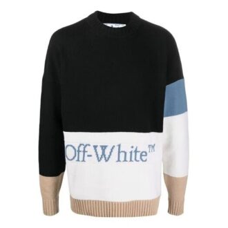 SS21 Logo Guler rotund Mâneci lungi Negru