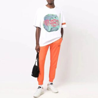 SS21 Logo logo Pantaloni lungi sport Unisex Portocaliu