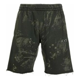 SS21 Logo Pattern Pantaloni Scurți sportivi până la genunchi, versiunea verde