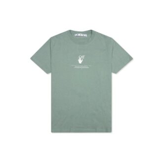 SS21 Model cu imprimeu de desene animate, mânecă scurtă, verde