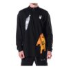 SS21 Model cu jumătate de fermoar, mâneci lungi, negru