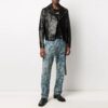 SS21 Model cu logo, fermoar, croială slim, negru