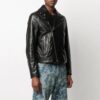 SS21 Model cu logo, fermoar, croială slim, negru