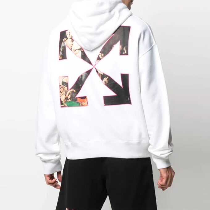 SS21 Model cu logo imprimat, croială largă, alb
