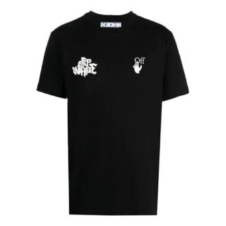 SS21 Model cu logo, mânecă scurtă, croială largă, negru
