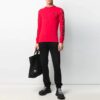 SS21 Model geometric, mâneci lungi, croială slim, roșu