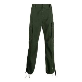SS21 Pantaloni cargo drepți pe lateral, versiunea verde