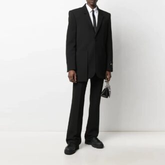 SS21 Pantaloni casual Mini Eve, culoare solidă, croială largă, negru