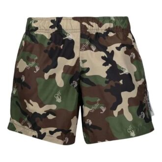 SS21 Pantaloni Scurți casual cu imprimeu camuflaj, versiune verde