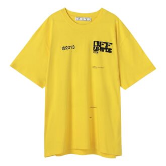 SS21 Pantaloni Scurți cu guler rotund și mâneci scurte, cu logo Tech Marker, versiune standard, galben