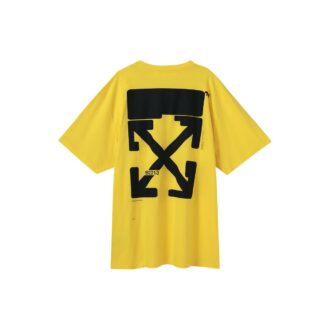 SS21 Pantaloni Scurți cu guler rotund și mâneci scurte, cu logo Tech Marker, versiune standard, galben