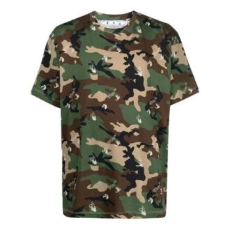 SS21 Pantaloni Scurți cu mâneci scurte și croială largă, cu model camuflaj