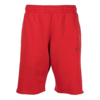 SS21 Pantaloni Scurți sport drepti cu imprimeu logo, versiune roșie