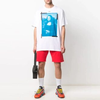 SS21 Pantaloni scurți sportivi cu logo brodat Roșu