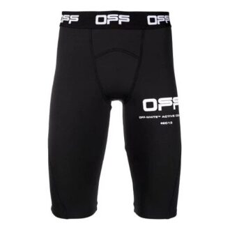 SS21 Pantaloni scurți sportivi elastici moi cu imprimeu logo, versiune slim fit, negru