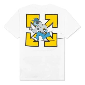 SS21 Pulover B-Boy cu guler rotund, imprimeu, pantaloni scurți, croială slim, alb