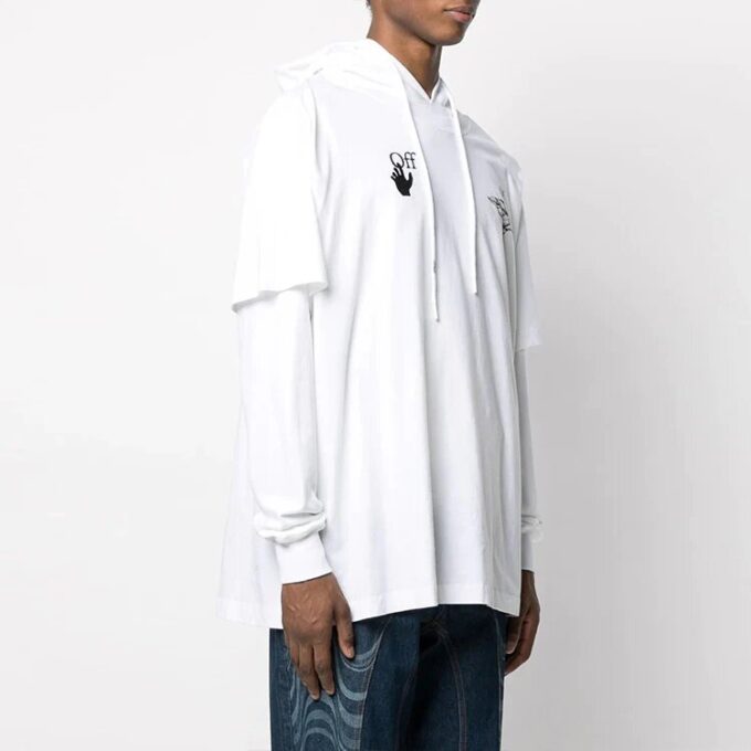 SS21 Pulover casual cu imprimeu alb