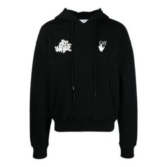 SS21 Pulover cu guler larg, imprimeu „Red Tongue Out Over Logo”, negru