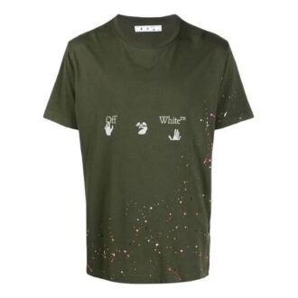 SS21 Pulover cu imprimeu logo, mânecă scurtă, croială lejeră, verde