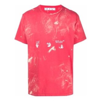 SS21 Pulover cu mânecă scurtă, croială lejeră, imprimeu logo, roșu
