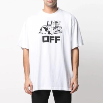 SS21 Pulover cu mâneci scurte, imprimeu Mona Lisa, curea din cauciuc, alb