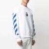 SS21 Tricou alb cu mâneci lungi, imprimeu cu dungi și model de Arrows