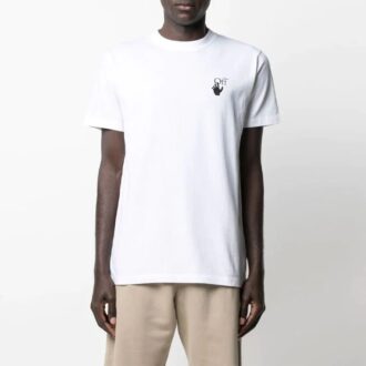 SS21 Tricou alb cu mâneci scurte și croială lejeră, cu model de Arrows