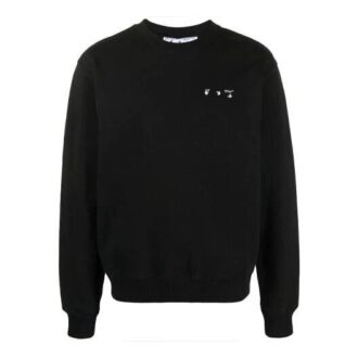 SS21 Tricou cu guler rotund și mâneci lungi, cu imprimeu logo, negru